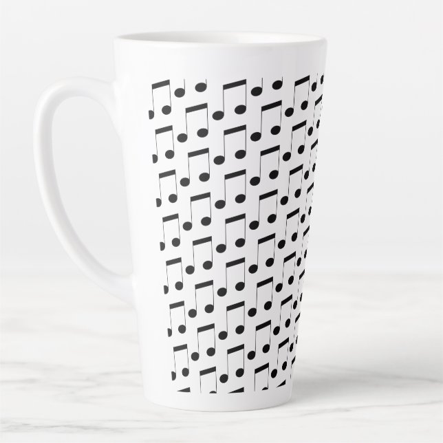 Tasse Latte Notes musicales, (Gauche)