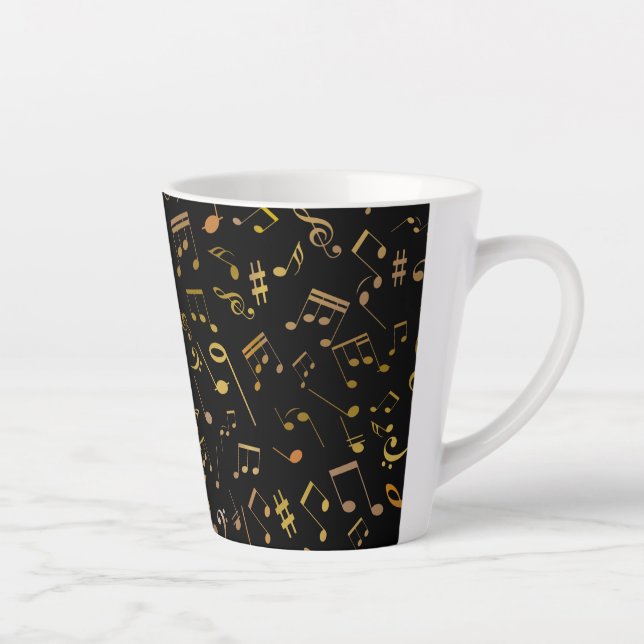 Tasse Latte Notes musicales 6 (Droite)