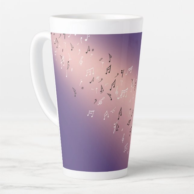 Tasse Latte Notes musicales au clair de lune (Angle gauche)