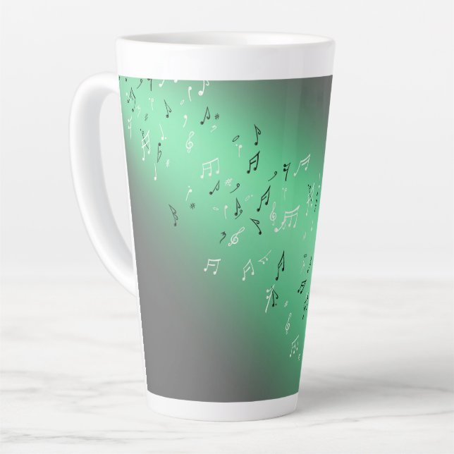 Tasse Latte Notes musicales au clair de lune (Angle gauche)