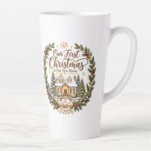 Tasse Latte Notre Premier Noël dans Notre Nouvelle Maison Orne