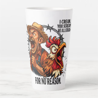 Tasse Latte Nous crions tous sans raison -