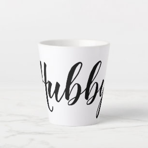 Tasse Latte Nouveau marié Amusant Élégant "Hubby"