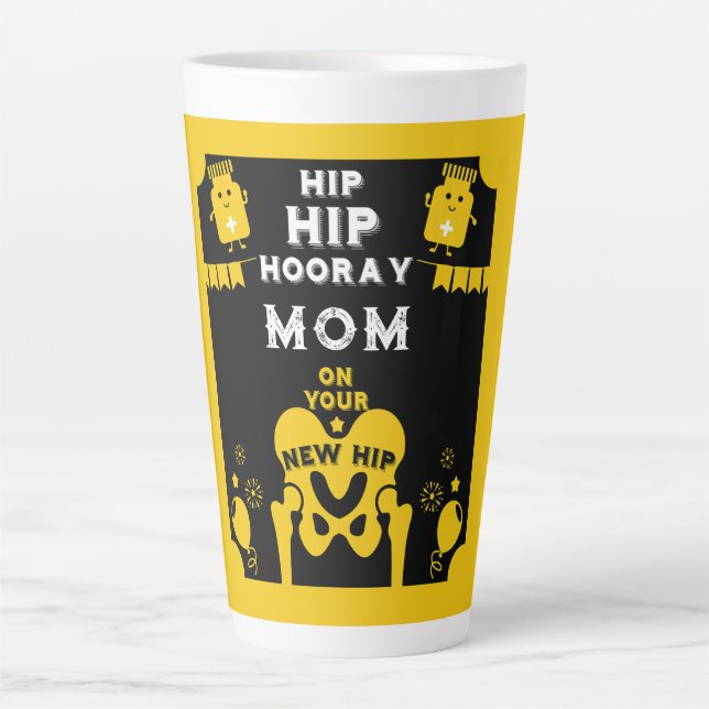 Tasse Latte Nouveau remplacement de la hanche (Devant)