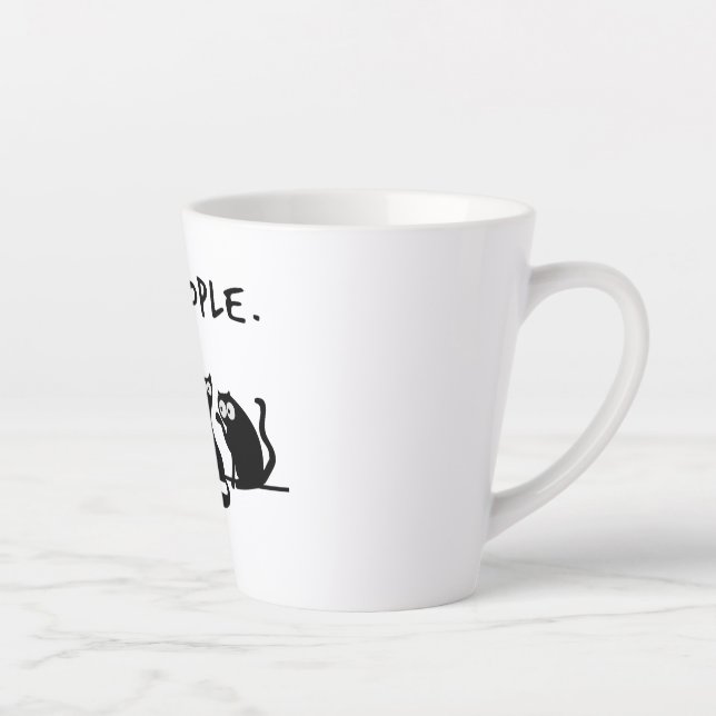 Tasse Latte Nouveaux gens drôle Meowny Chats Noirs (Droite)