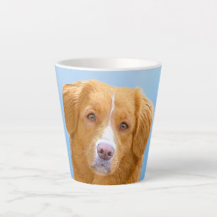 Tasse Latte Nouvelle-Écosse Peinture de chien pour ramper le