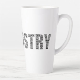 Tasse Latte Nuage de mots de chimie