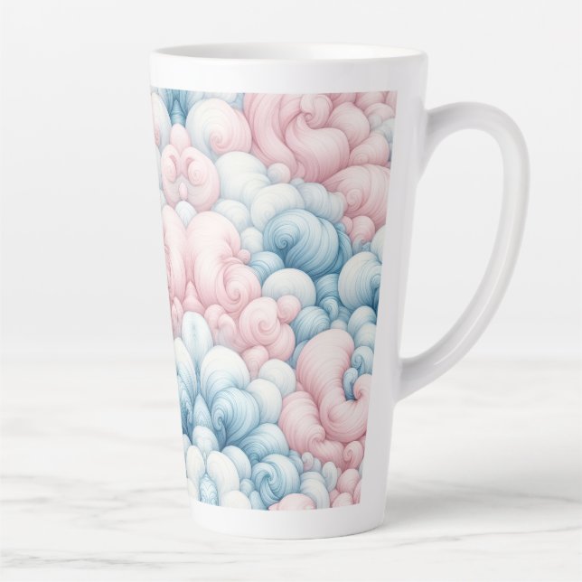 Tasse Latte Nuages de Barbe à Papa (Droite)