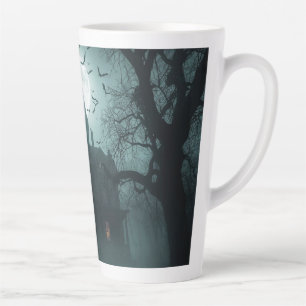 Tasse Latte Nuit éffrayante avec Jack-o'Lanterns