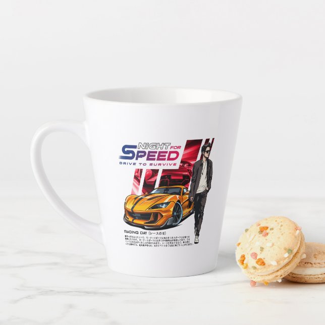 Tasse Latte Nuit pour la vitesse | (En situation)