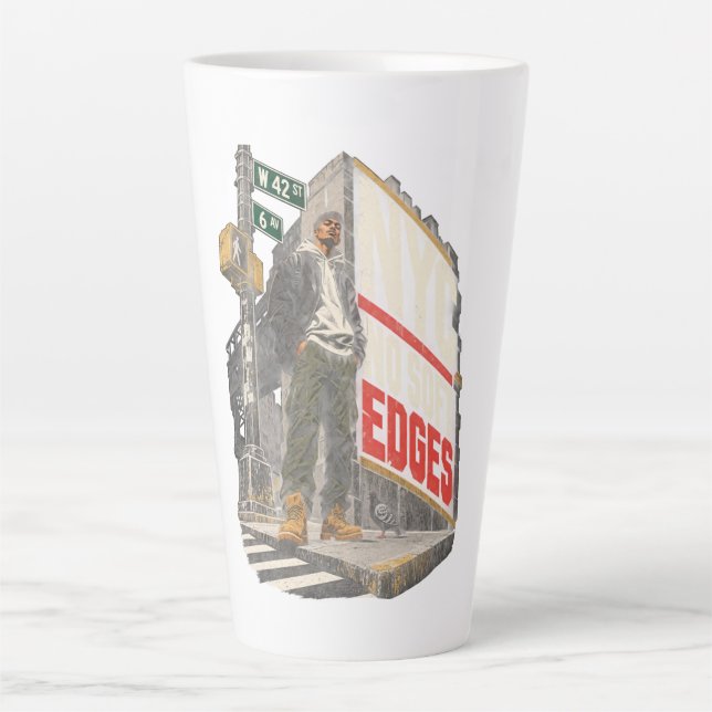 Tasse Latte NYC Pas de contours doux (Devant)