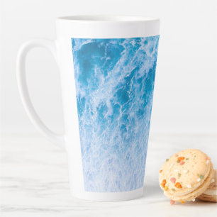 Tasse Latte Ocean Waves Seascape