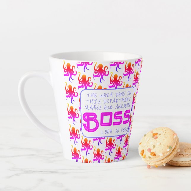 Tasse Latte Octopus Superbe Patron Dit Musique Cadeau (En situation)