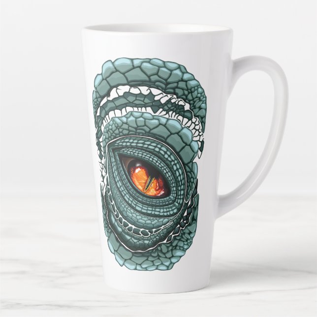 Tasse Latte Œil de prédateur reptile primal (Droite)