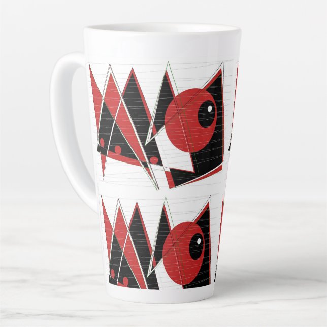 Tasse Latte Oeil rouge observant la grande boue (Angle gauche)