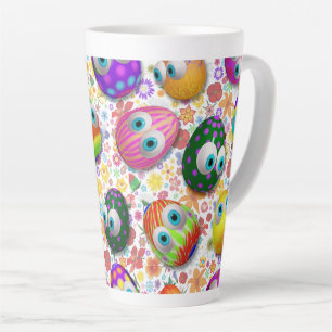 Tasse Latte Œufs de Pâques de dessin animé mignons et drôles