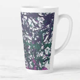 Tasse Latte Œuvres d'art en marbre violet, vert, rose