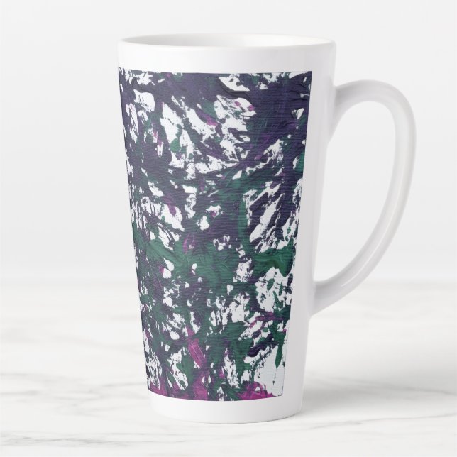 Tasse Latte Œuvres d'art en marbre violet, vert, rose (Droite)