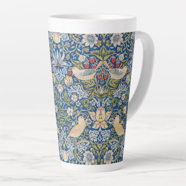 Tasse Latte Oiseau Art Nouveau Design (Angle droit)
