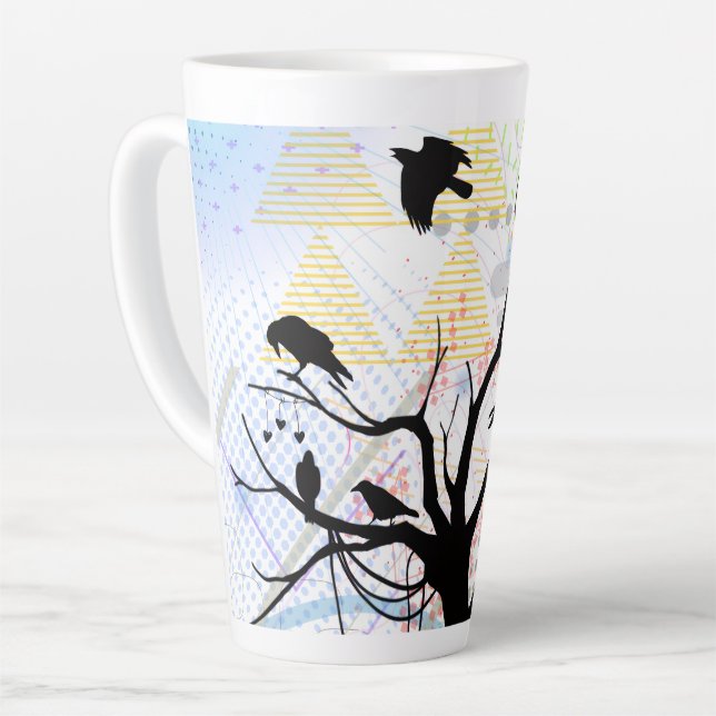 Tasse Latte Oiseau de même plumage, soyez uniques ensemble (Angle gauche)