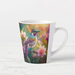 Tasse Latte Oiseau d'Imaginaire à arc-en-ciel orangé