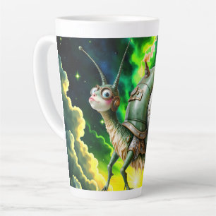 Tasse Latte Oiseau-limace Steampunk Cosmique – Créature de Rêv