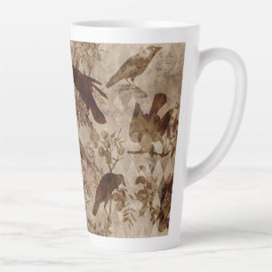 Tasse Latte Oiseaux