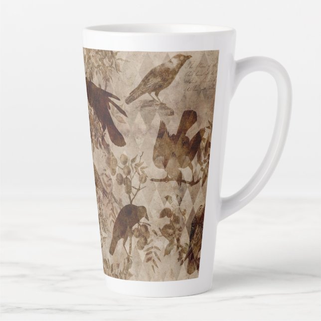 Tasse Latte Oiseaux (Droite)