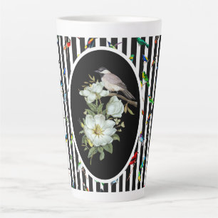 Tasse Latte Oiseaux colorés