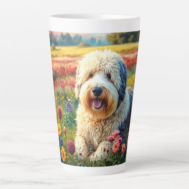 Tasse Latte Old English Sheepdog (Devant)