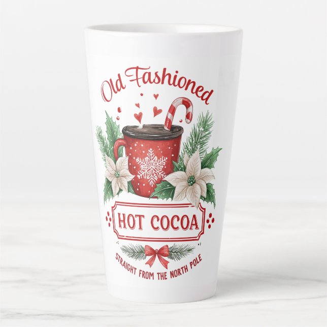 Tasse Latte Old-Fashioned Hot Cocoa – North Pole Nostalgia (Devant)