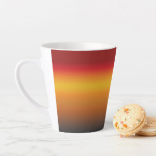 Tasse Latte Ombre jaune rouge orange rouge vibrant