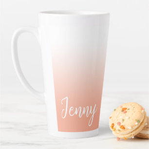 Tasse Latte Ombre pêche personnalisé