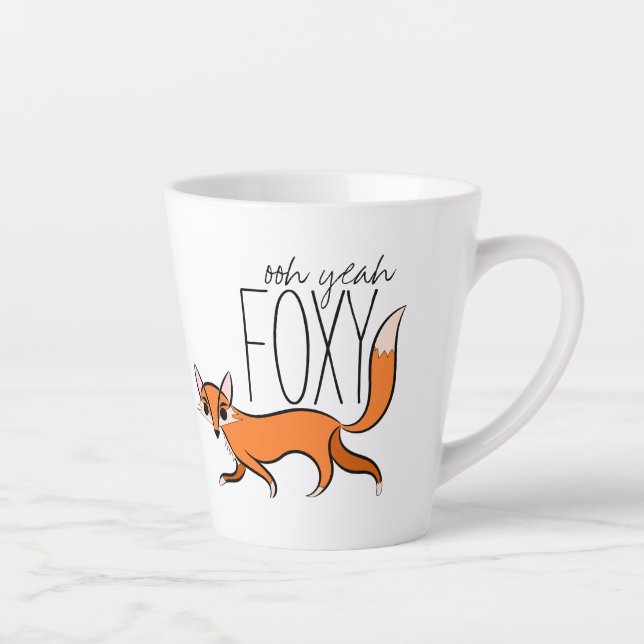 Tasse Latte Ooh Ouais Foxy mignon Fox Slogan (Droite)