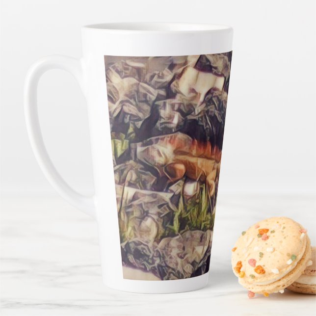Tasse Latte Orange Guana Art (En situation)