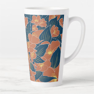 Tasse Latte Oranges Fausses