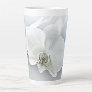 Tasse Latte Orchidée blanche Phalaenopsis