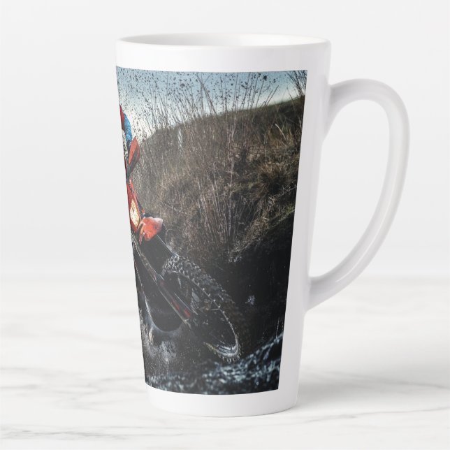 Tasse Latte oreiller de jet de motard de cross (Droite)