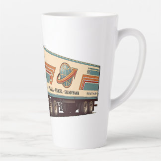 Tasse Latte Oreiller jeté de camion semi vintage rétro
