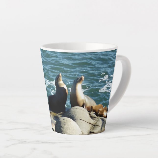 Tasse Latte Otaries de San Diego (Angle droit)