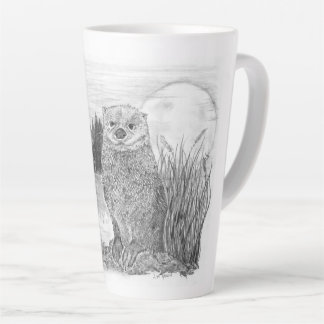 Tasse Latte Otter par le lac