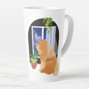 Tasse Latte OUI IL Y A QUELQUE PART Chow personnaliser texte