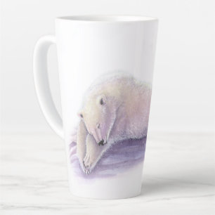 Tasse Latte Ours polaire dormant par Molly Harrison