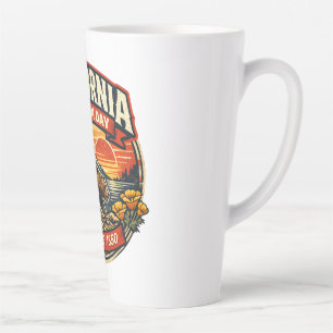 Tasse Latte Ours Rétro Vintage Jour d'Admission Californie & P
