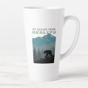 Tasse Latte Ours Wildlife Mountains S'Échappent De La Réalité