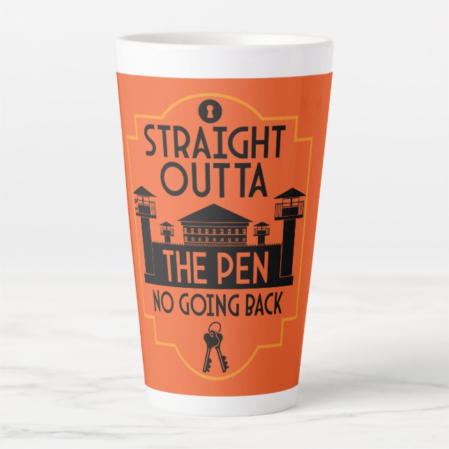 Tasse Latte Out Of Jail Prison Release Gift Two-Tone Coffee Mu (Devant)