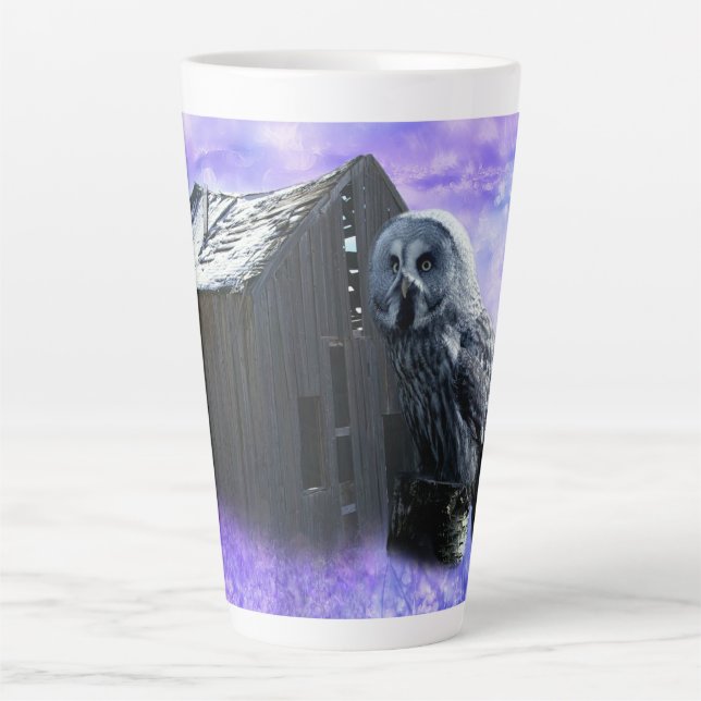 Tasse Latte Owl Barn Shed (Devant)