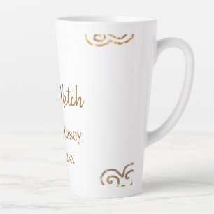 Tasse Latte Pailletterie vintage dorée le couple parfait na