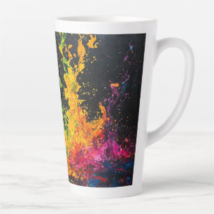 Tasse Latte Paint coloré