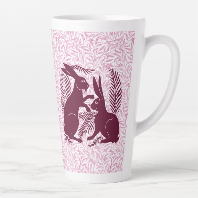 Tasse Latte Paire Art nouveau de lapins De Morgan et Morris (Droite)